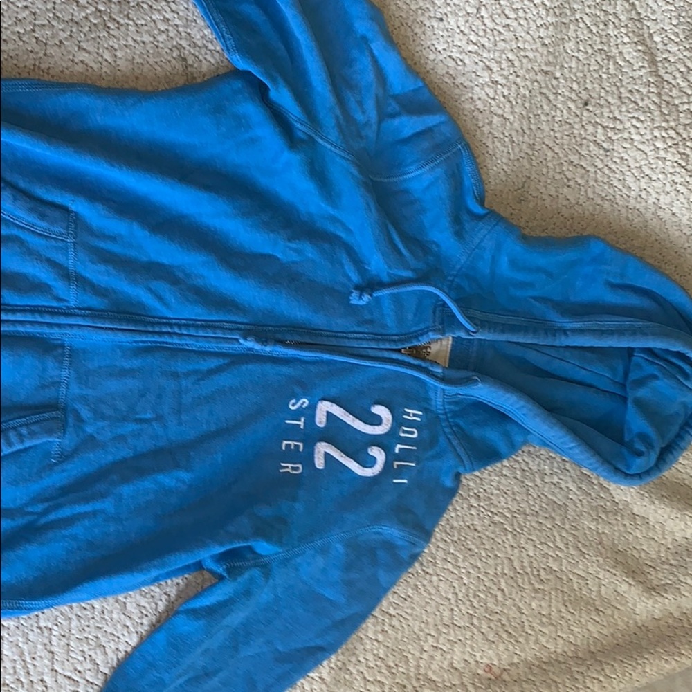 Blue Hollister zip up